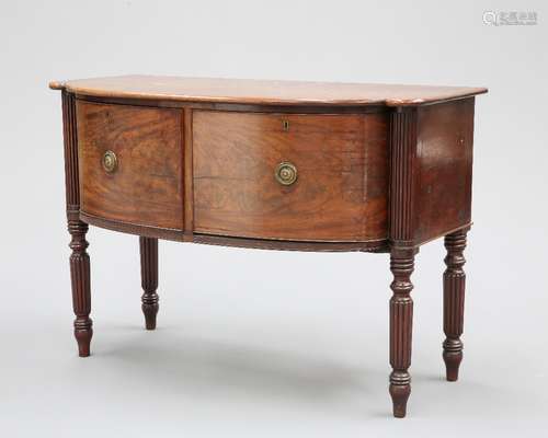 A SCOTTISH REGENCY MAHOGANY BOW-FRONT SIDEBOARD