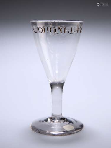 AN ENGLISH DRINKING GLASS, CIRCA 1780