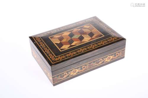 THOMAS BARTON, A 19TH CENTURY TUNBRIDGE WARE BOX