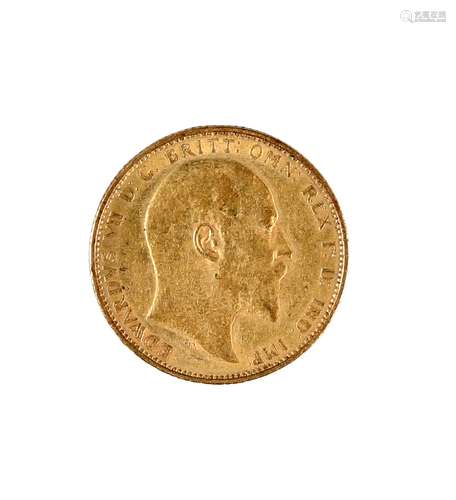 AN EDWARD VII GOLD SOVEREIGN, 1904.