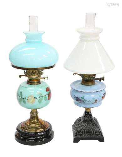TWO VICTORIAN OIL LAMPS