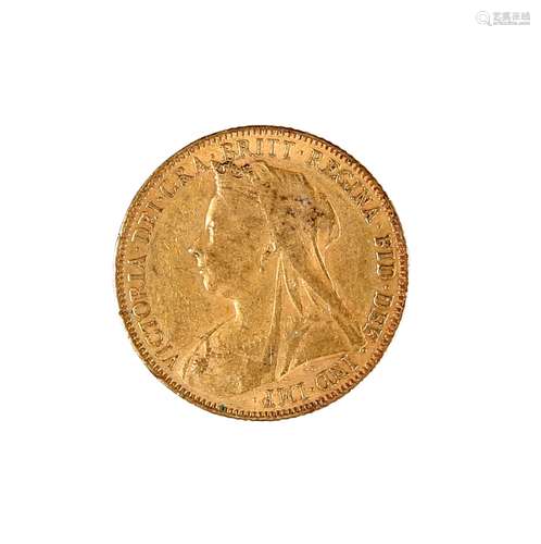 A VICTORIA GOLD SOVEREIGN, 1900.