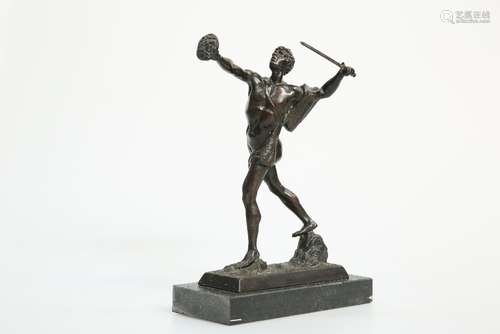 AFTER THE ANTIQUE, A PATINATED BRONZE OF A GLADIATOR