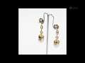 A PAIR OF CULTURED PEARL AND DIAMOND DROP EARRINGS