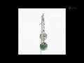 A PAIR OF JADEITE AND DIAMOND DROP EARRINGS