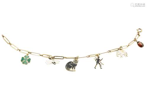 A CHARM BRACELET, CIRCA 1920