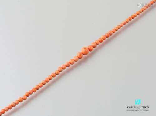 Falling pink coral beads necklace. (to be threaded…