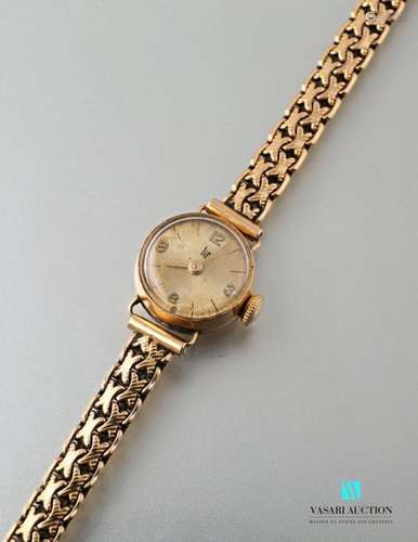 Ladies' wristwatch in 750 thousandths yellow gold,…