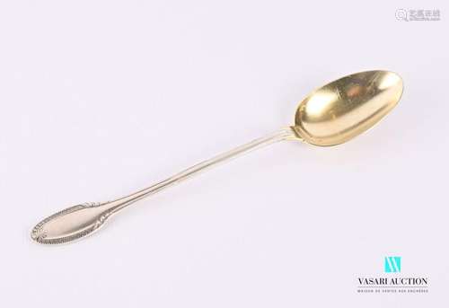 Jam spoon in silver and gold plated silver, the ha…