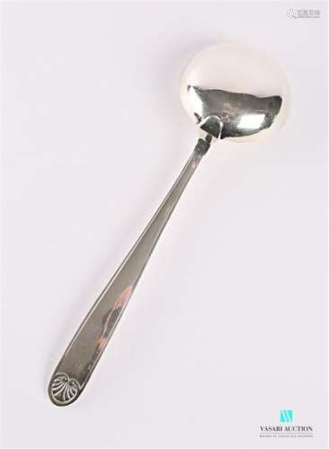 Silver plated metal ladle, the handle decorated wi…