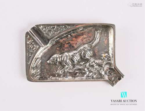 Ashtray in silvery bronze representing a hunting d…