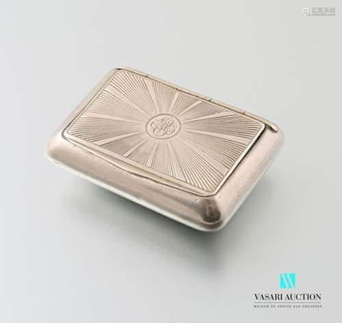 Pill box made of silver plated metal, rectangular …