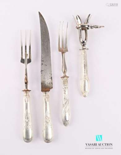 Cutlery service cutlery, the silver metal handles …