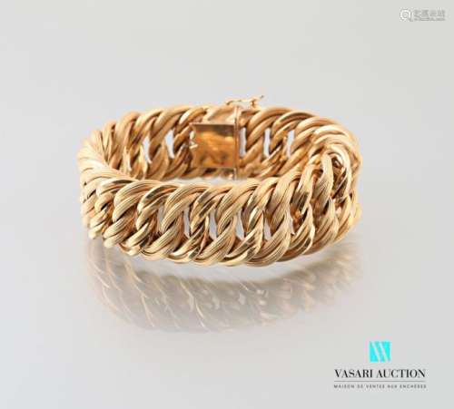 Yellow gold bracelet 750 thousandths, amatie chain…