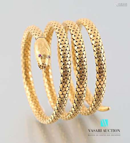 Napoleon III snake bracelet in yellow gold 750 tho…