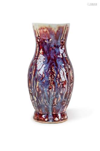 FLAMBE RED GLAZE VASE