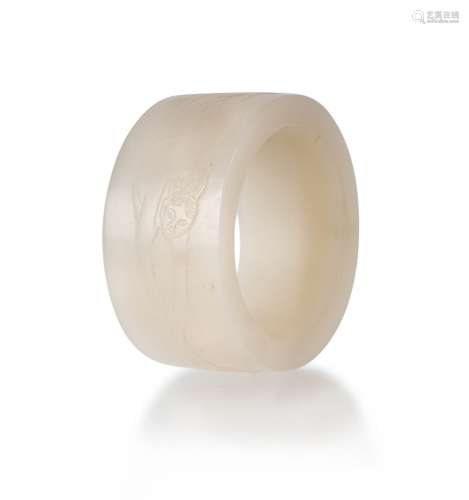 JADE HAIR RING WITH CARVED GODDESS