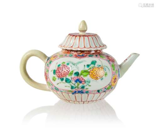 CHINESE FAMILLE ROSE TEA POT