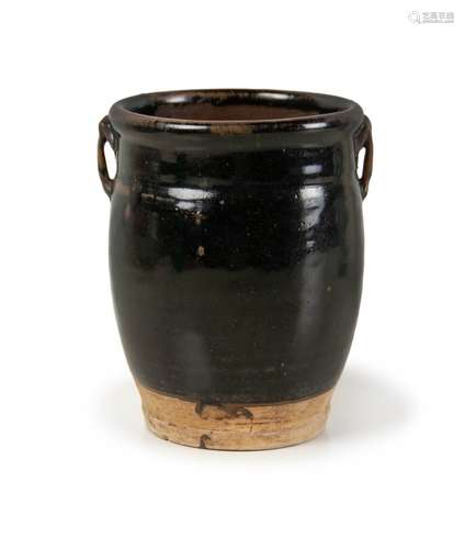 A CHIZHOU-TYPE BLACK GLAZED JAR