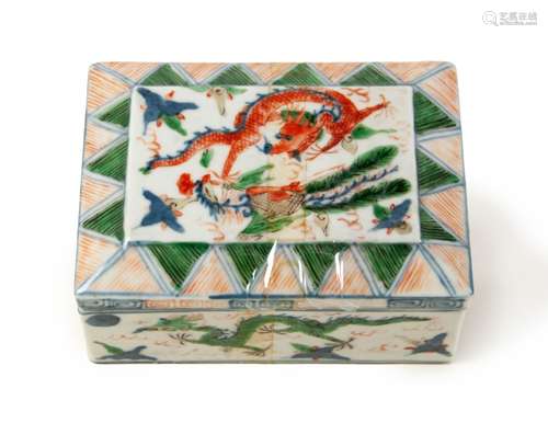 CHINESE WANLI MARKED PORCELAIN BOX