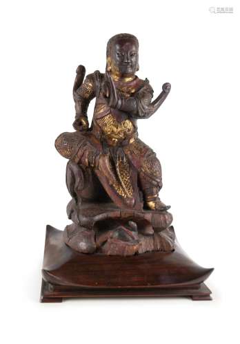 WOOD CARVED GILT FIGURE