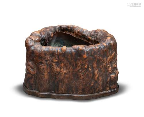 JAPANESE BURL WOOD HIBACHI