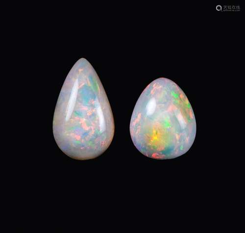 PAIR OF OPALS