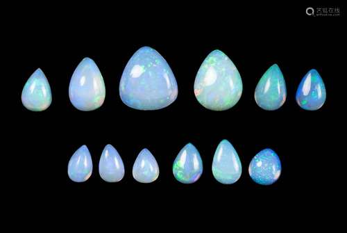 GROUP OF TWELVE OPALS