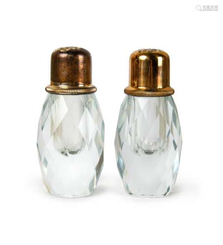 A FINE PAIR OF CRYSTAL SHAKERS