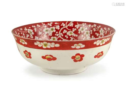 CHINESE IRON RED BLOSSOM PATTERN BOWL