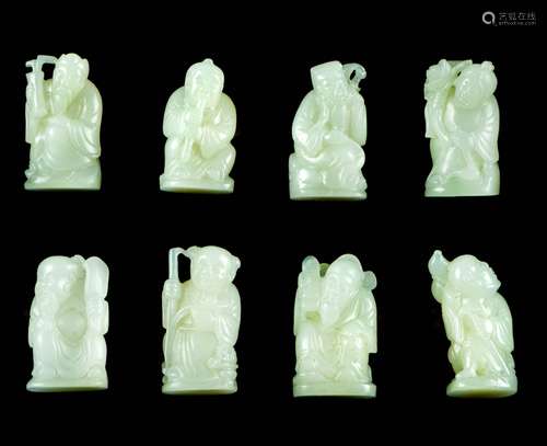 JADE GROUP 8 IMMORTAL FIGURINES