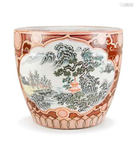 A JAPANESE  PORCELAIN JARDINIERE