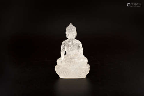 A CRYSTAL BUDDHA STATUE