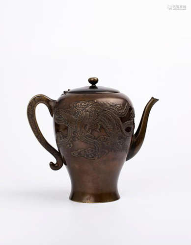 A JAPANESE BRONZE EWER