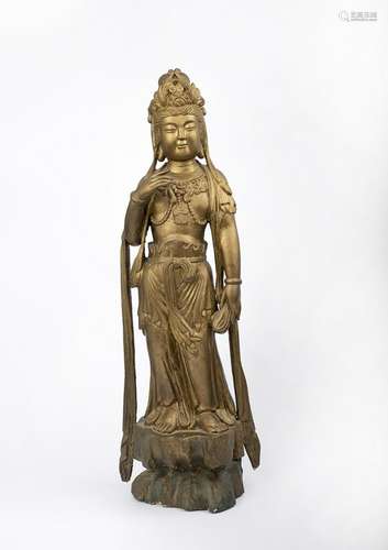 A WOODCARVING GUANYIN