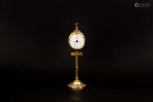 A DUNHILL BRONEZE CLOCK