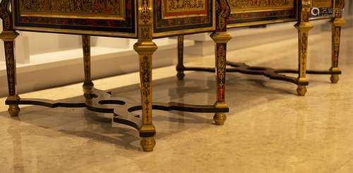 A BOULLE STYLE TABLE