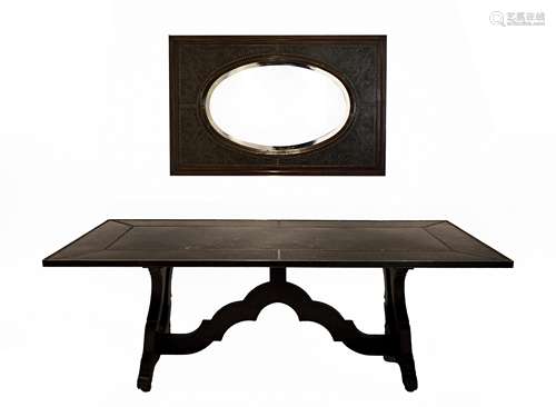 A THEODORE ALEXANDER MIRRORAND TABLE