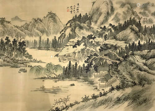 A CHINESE PAINTING OF 