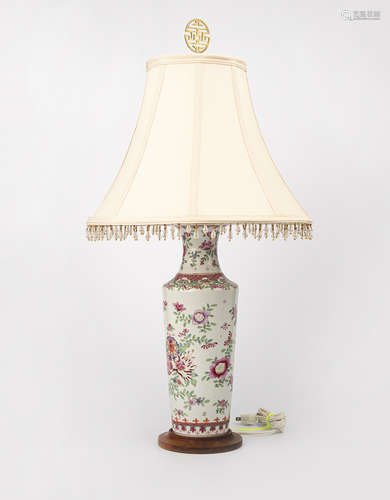 A FAMILLE ROSE LAMP