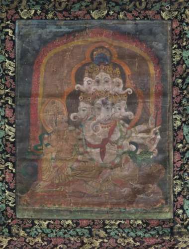 A 'Ganesha' thangka, Tibet or Nepal, 19th/20th C.