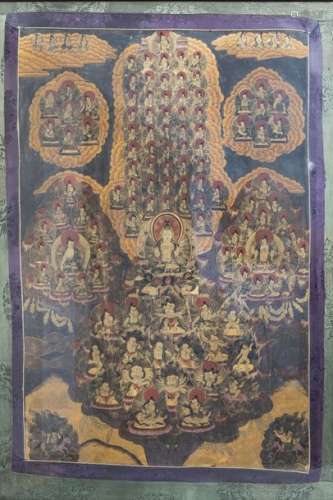 A 'Refuge Tree' thangka, Tibet or Nepal, 19th/20th...