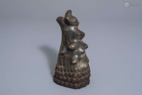 A Sùng tê giac or scholar's object in polished rhi...