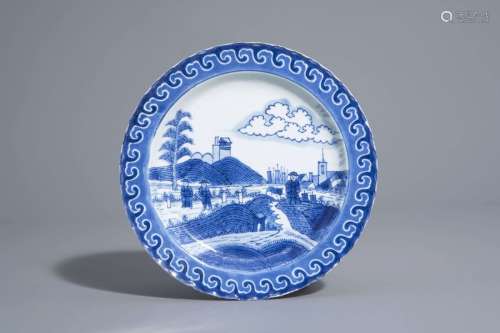 A Chinese blue and white 'Nabeshima' or 'Schevenin...