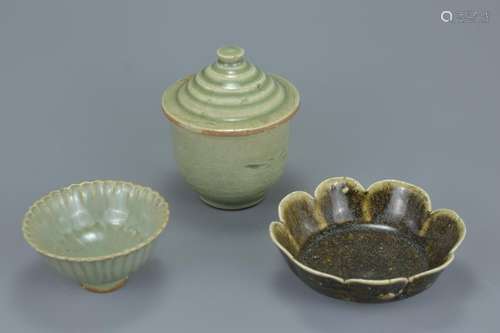 Three Chinese Song dynasty pottery items. To include a