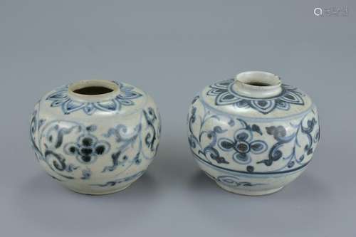 Two 15/16th century Chinese / Vietnamese blue and white