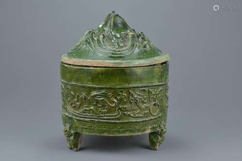 A Chinese Han dynasty (206 BC - 220 AD) green glazed