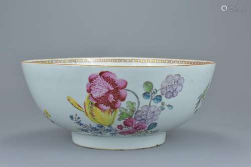 A large Chinese 18th century famille rose porcelain