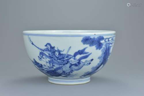 A Chinese 19th century or later blue and white