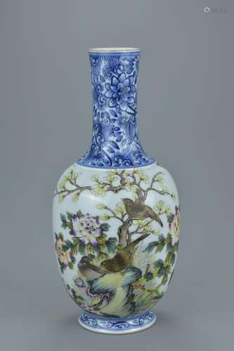 A Chinese Republic period famille rose porcelain vase